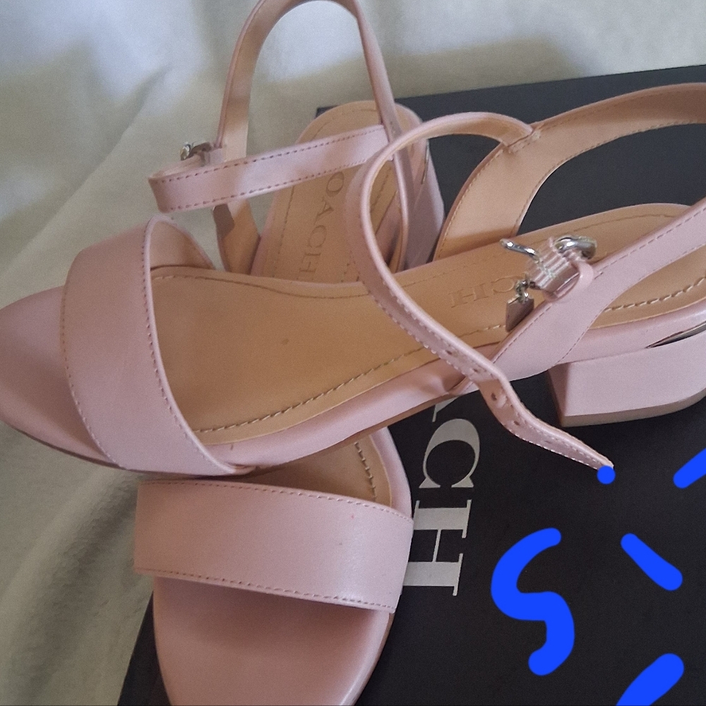 Coach Pink Slingback Sandals with Adjustable Strap